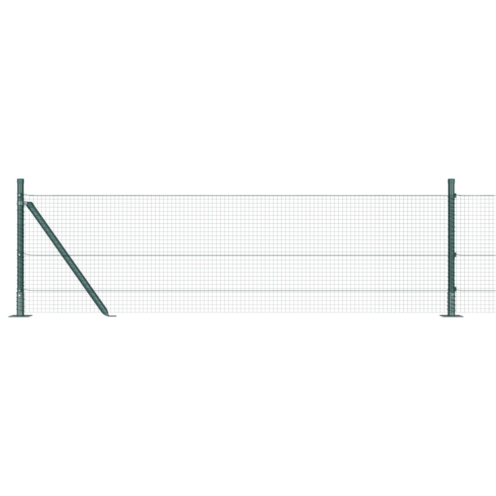 Produktbild för Svetsat Stålstaket med Betongbas 100 x 0,5 m (B x H)