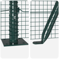 Produktbild för Svetsat Stålstaket med Betongbas 100 x 0,5 m (B x H)