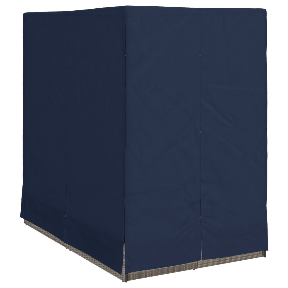 Produktbild för Dubbel solstol Justerbar Svart 205 x 129 x 200 cm konstrotting