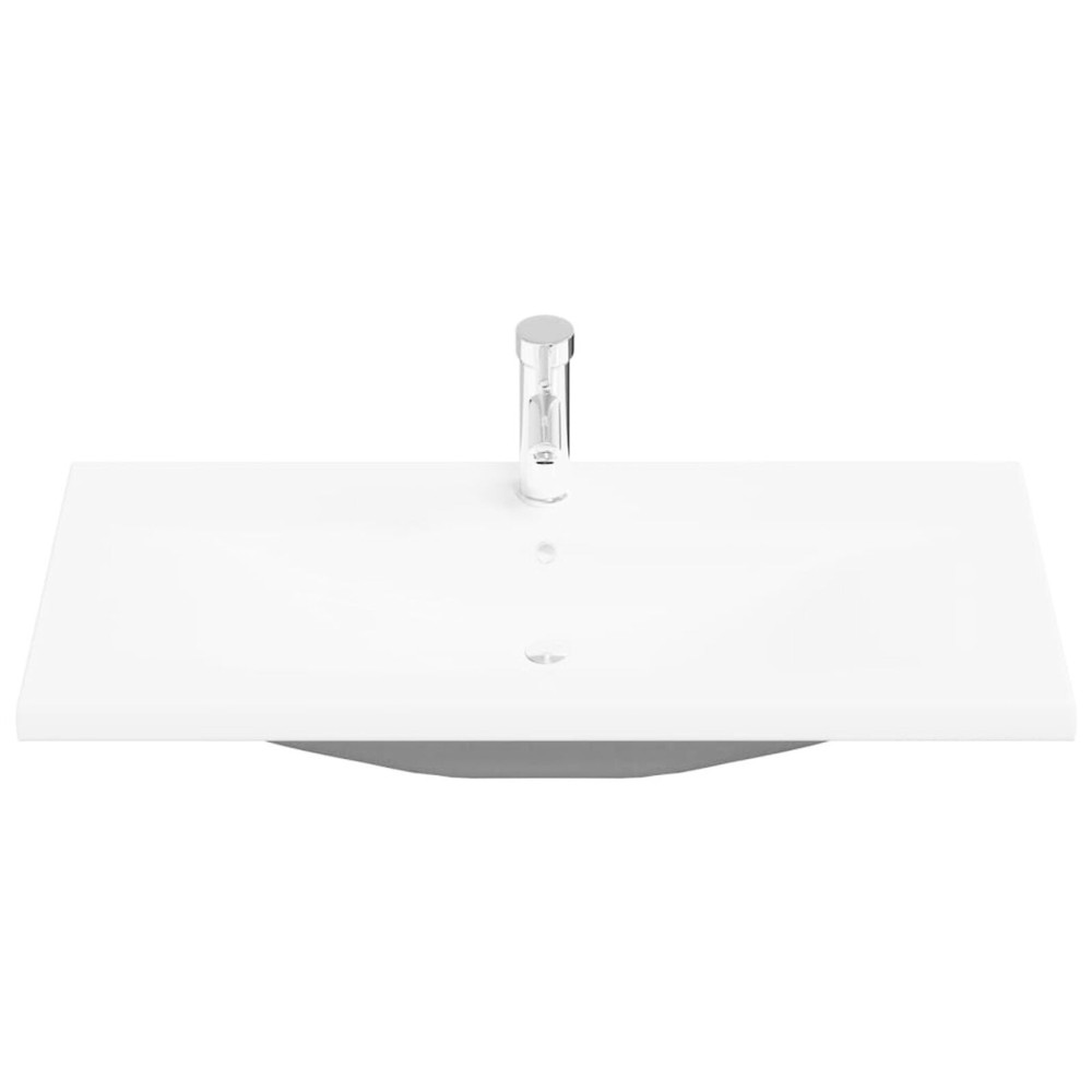 Produktbild för Badrumsskåp med handfat Svart Ek 90 x 39 x 62 cm