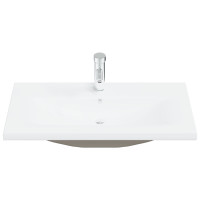 Produktbild för Badrumsskåp med handfat Svart Ek 80 x 39 x 62 cm