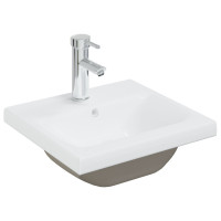 Produktbild för Badrumsskåp med handfat Svart Ek 41 x 39 x 62 cm
