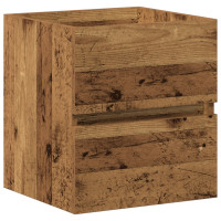Produktbild för Badrumsskåp med handfat Svart Ek 41 x 39 x 62 cm