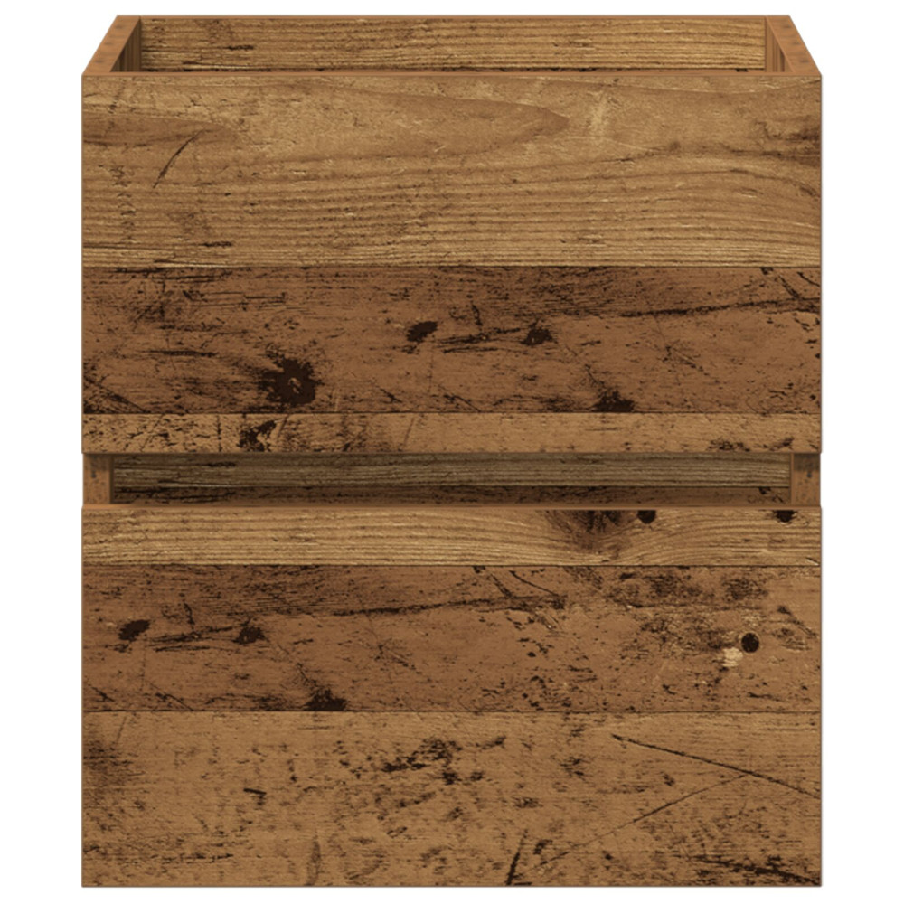 Produktbild för Badrumsskåp med handfat Svart Ek 41 x 39 x 62 cm
