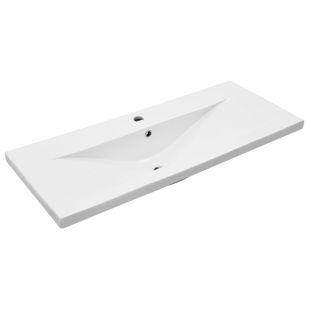 Produktbild för Badrumsskåp med handfat Svart Ek 100 x 39 x 62 cm