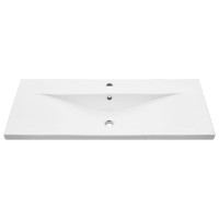 Produktbild för Badrumsskåp med handfat Svart Ek 100 x 39 x 62 cm