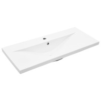 Produktbild för Badrumsskåp med handfat Svart Ek 90 x 39 x 62 cm