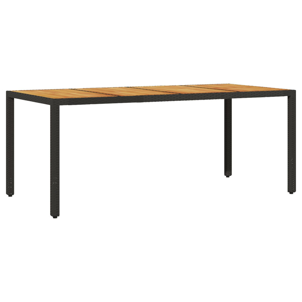 Produktbild för Trädgårdsmöbelset 7 pcs Svart konstrotting
