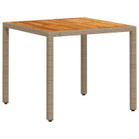 Produktbild för Trädgårdsmöbelset 3 pcs Beige konstrotting