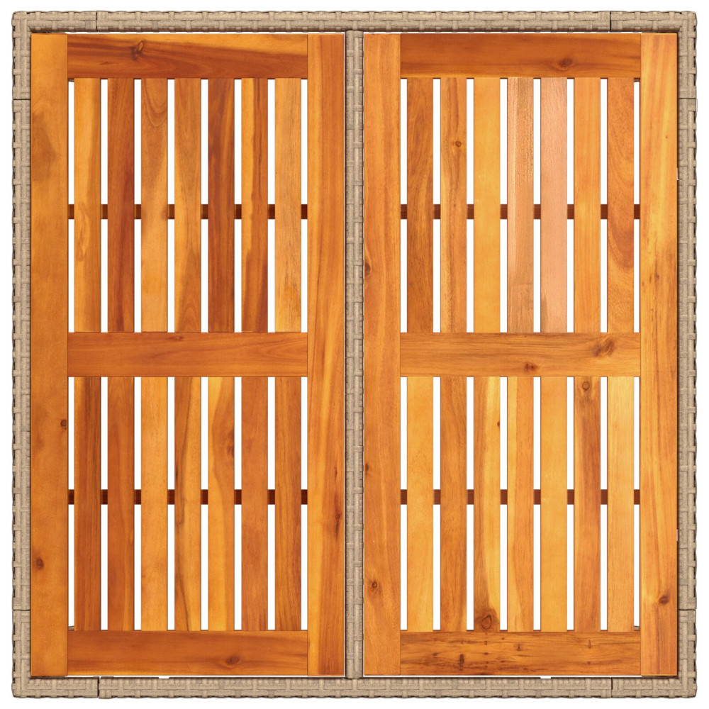 Produktbild för Trädgårdsmöbelset 3 pcs Beige konstrotting