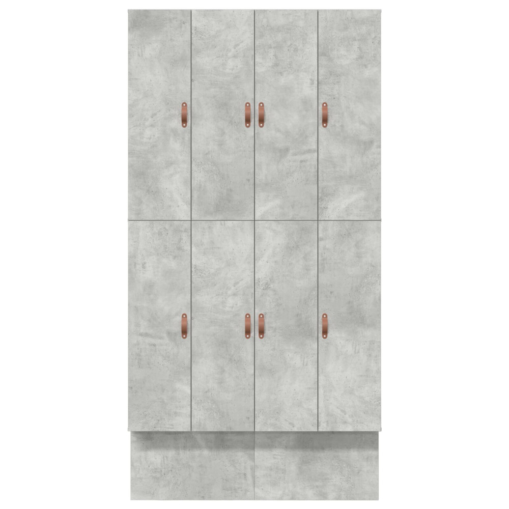 Produktbild för Förvaringssängram med låda Betonggrå 120 cm Konstruerat trä