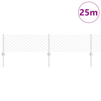 Produktbild för Kedjestängsel med stolpe 25 x 0,4 m (B x H) Varmförzinkad stål