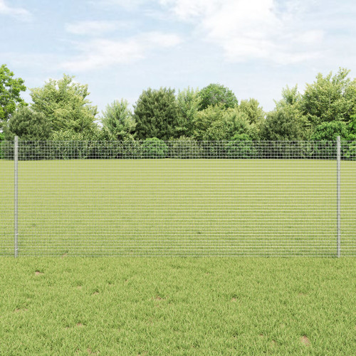 vidaXL Svetsat trådgärd med stolpe 10 x 0,8 m (B x H)