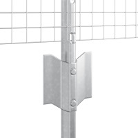 Produktbild för Svetsat trådgärd med stolpe 10 x 0,8 m (B x H)