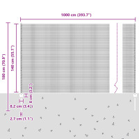 Produktbild för Utomhus Svetsat Stängsel med Stolpar 10 x 1,4 m Silver Mesh