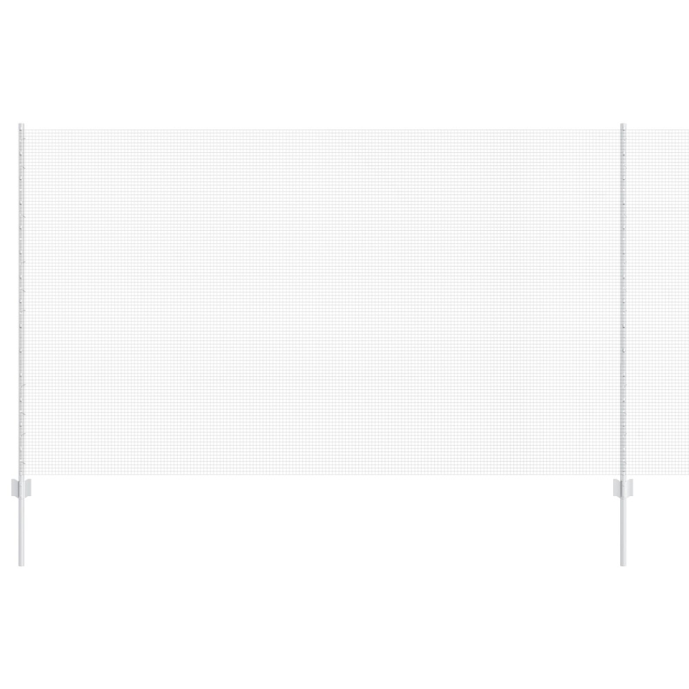 Produktbild för Utomhus Svetsat Stängsel med Stolpar 10 x 1,4 m Silver Mesh