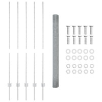 Produktbild för Utomhus Svetsat Stängsel med Stolpar 10 x 1,4 m Silver Mesh