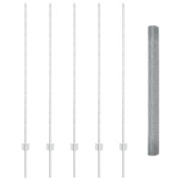 Produktbild för Utomhus Svetsat Stängsel med Stolpar 10 x 1,4 m Silver Mesh