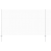Produktbild för Utomhus Svetsat Stängsel med Stolpar 10 x 1,4 m Silver Mesh
