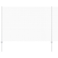 Produktbild för Utomhus Svetsat Stängsel med Stolpar 10 x 1,5 m Silver Mesh