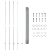 Produktbild för Utomhus Svetsat Stängsel med Stolpar 10 x 1,5 m Silver Mesh