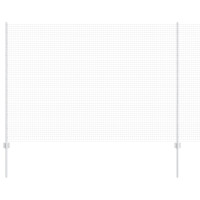 Produktbild för Utomhus Svetsat Stängsel med Stolpar 10 x 1,5 m Silver Mesh