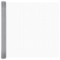 Produktbild för Utomhus Svetsat Stängsel med Stolpar 10 x 1,6 m Silver Mesh