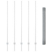 Produktbild för Utomhus Svetsat Stängsel med Stolpar 10 x 1,6 m Silver Mesh