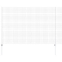 Produktbild för Utomhus Svetsat Stängsel med Stolpar 10 x 1,6 m Silver Mesh