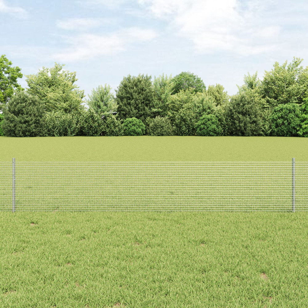 Produktbild för Svetsat trådgeller med stolpar 50 x 0,4 m Galvaniserat stål