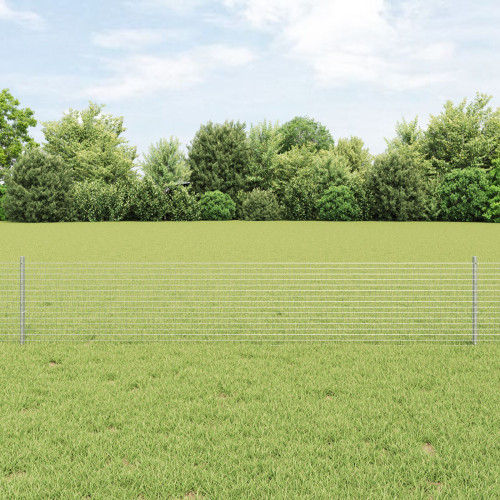 vidaXL Svetsat trådgeller med stolpar 50 x 0,4 m Galvaniserat stål