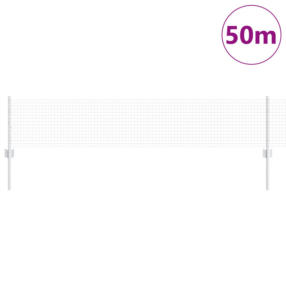 Produktbild för Svetsat trådgeller med stolpar 50 x 0,4 m Galvaniserat stål