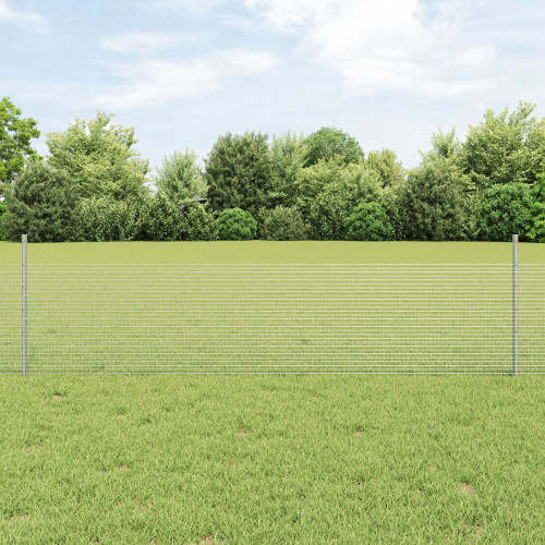 vidaXL Svetsat trådgeller med stolpar 50 x 0,5 m Galvaniserat stål