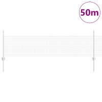 Produktbild för Svetsat trådgeller med stolpar 50 x 0,5 m Galvaniserat stål