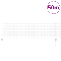 Produktbild för Svetsat trådgeller med stolpar 50 x 0,6 m Galvaniserat stål