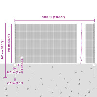 Produktbild för Svetsat trådgeller med stolpar 50 x 1 m Galvaniserat stål Mesh