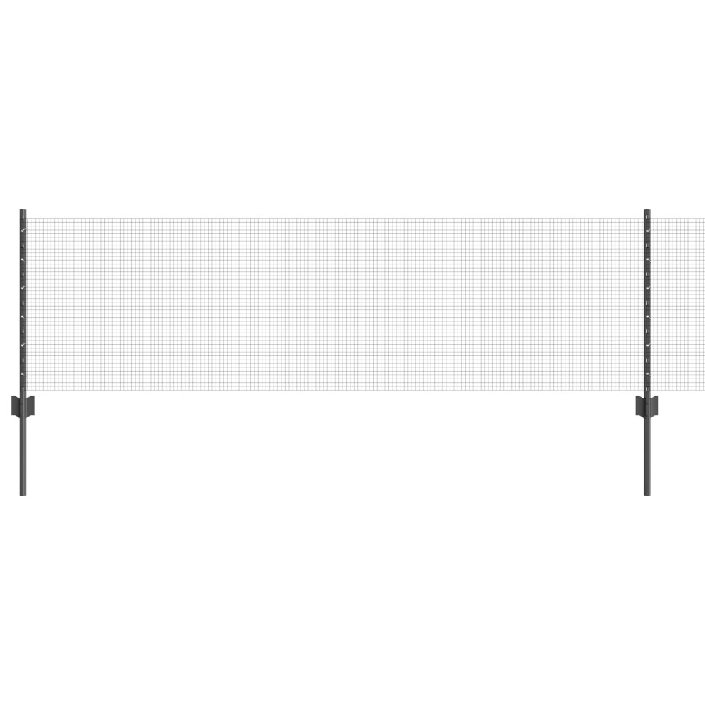 Produktbild för Svetsat trådgärd med stolpe 100 x 0,6 m (B x H)