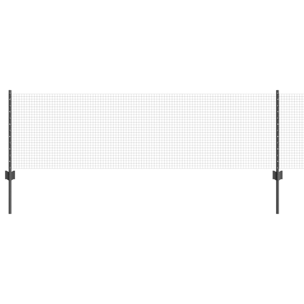 Produktbild för Svetsat trådgärd med stolpe 100 x 0,6 m (B x H)