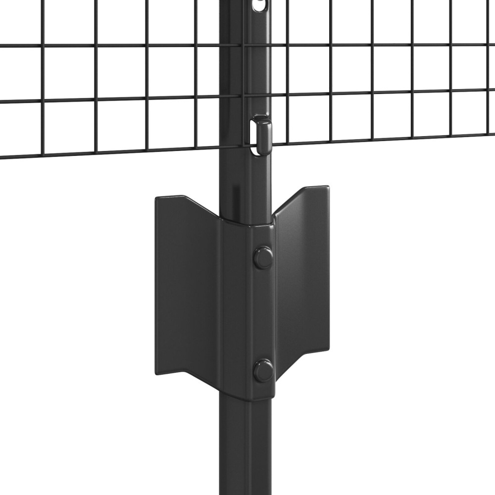 Produktbild för Svetsat trådgärd med stolpe 100 x 0,6 m (B x H)