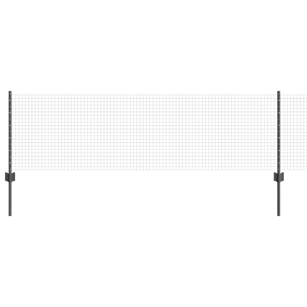 Produktbild för Svetsat trådgärd med stolpe 100 x 0,6 m (B x H)