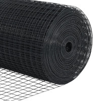 Produktbild för Svetsat trådgärd med stolpe 100 x 0,6 m (B x H)