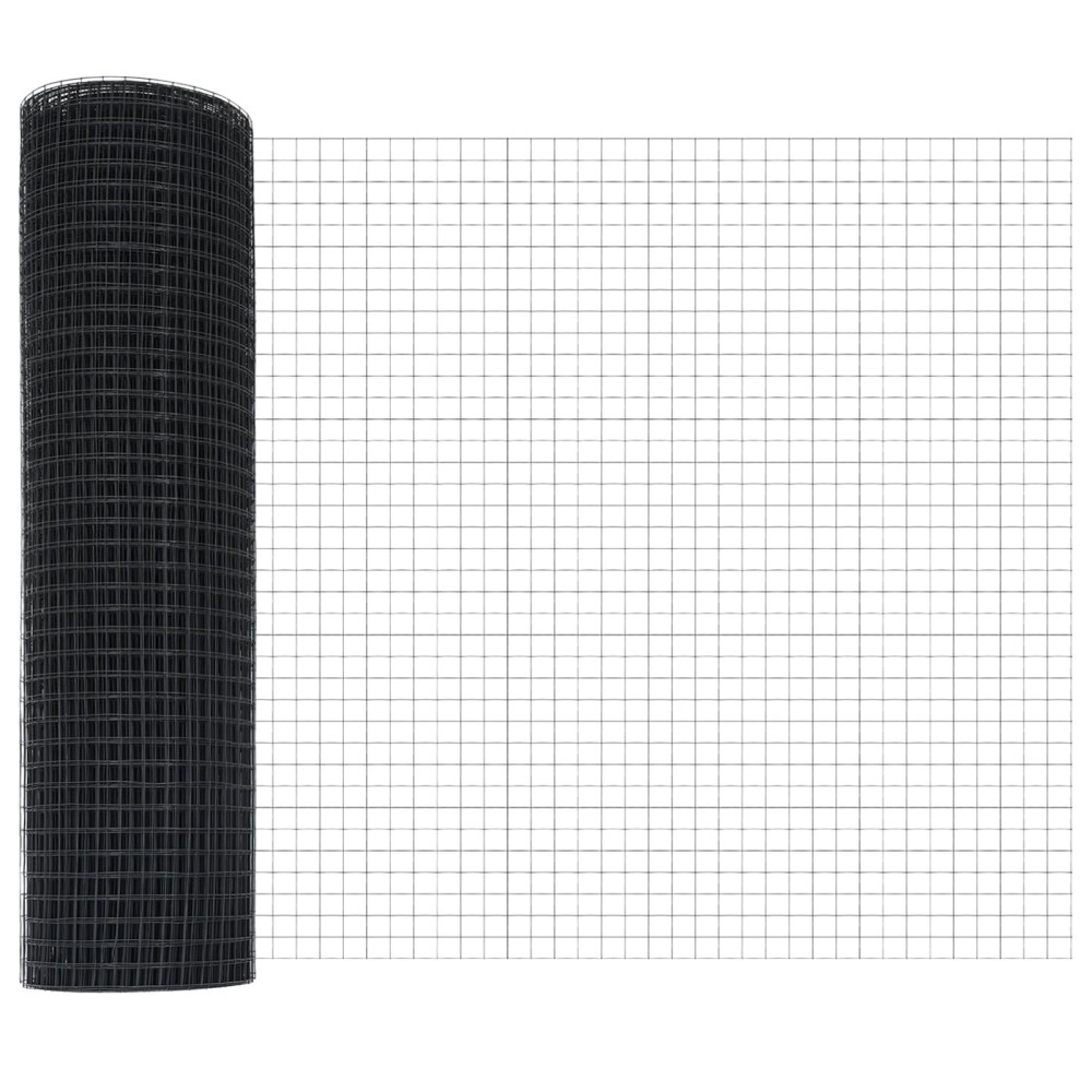 Produktbild för Svetsat trådgärd med stolpe 100 x 0,8 m (B x H)