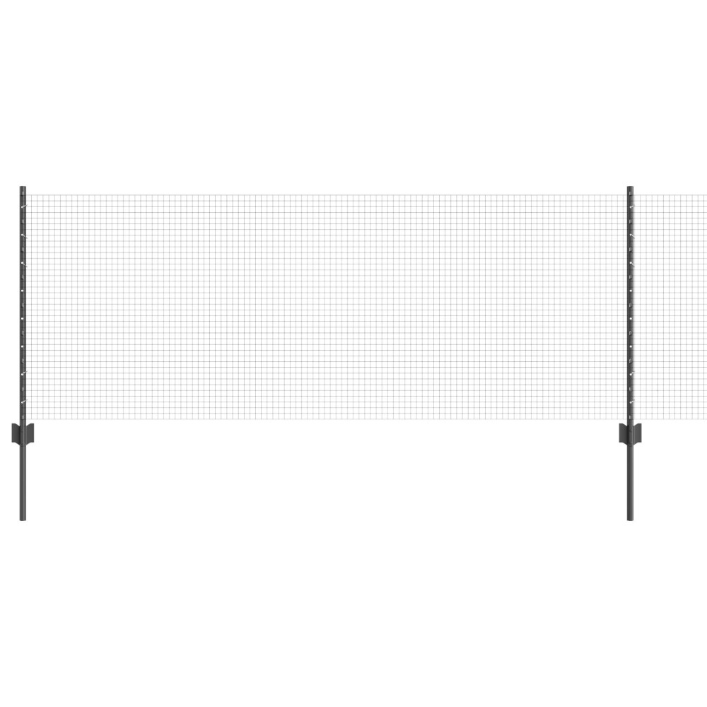 Produktbild för Svetsat trådgärd med stolpe 100 x 0,8 m (B x H)