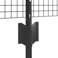 Produktbild för Svetsat trådgärd med stolpe 100 x 0,8 m (B x H)