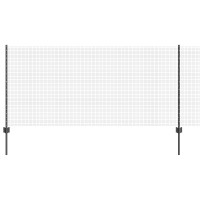 Produktbild för Svetsat trådgärd med stolpe 100 x 1 m (B x H) PVC-belagda stål