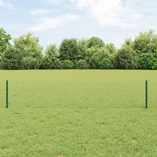 vidaXL Svetsat trådstängsel 10 x 0,4 m (B x H) PVC-belagda stål Grön