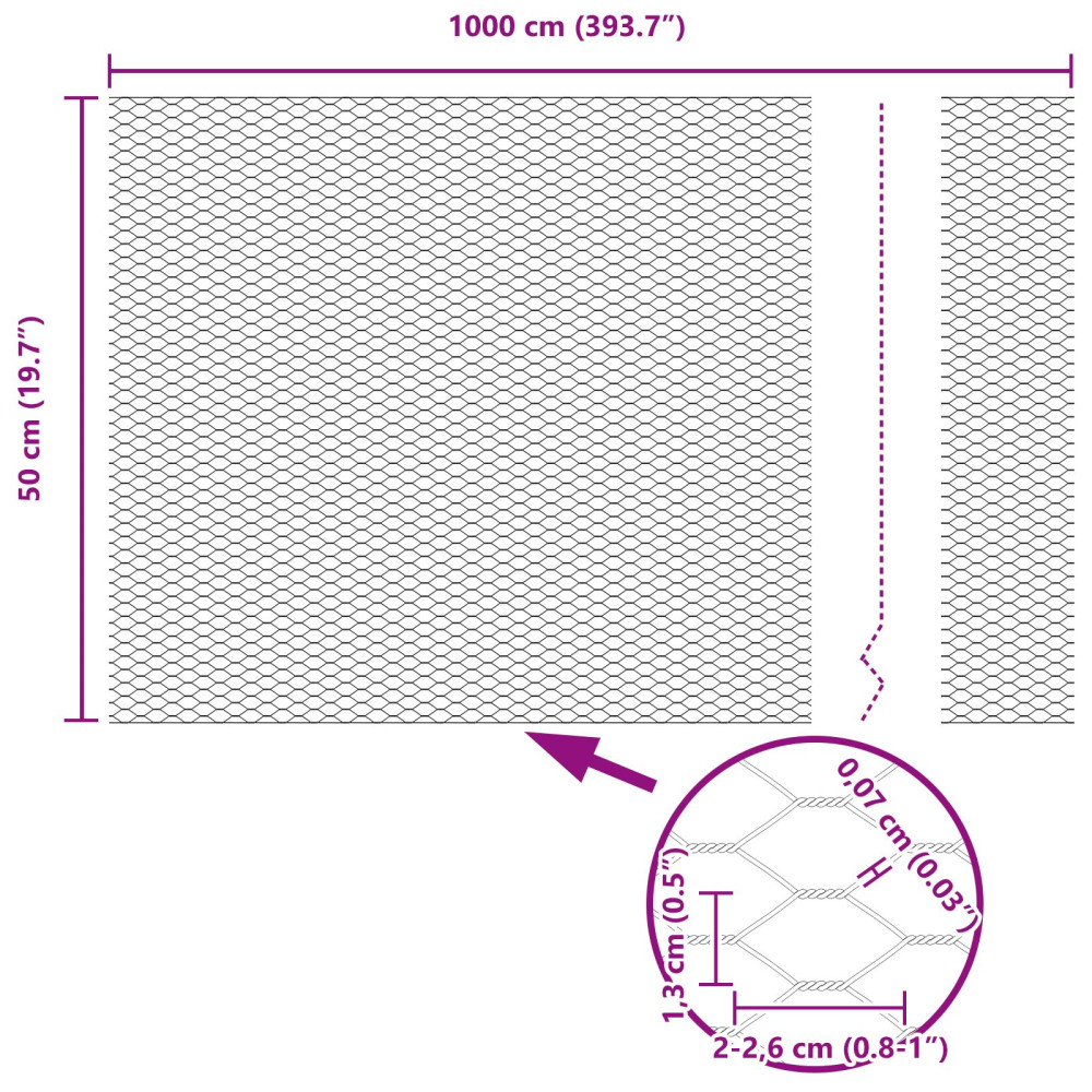 Produktbild för Svetsat trådstängsel 10 x 0,5 m (B x H) PVC-belagda stål Grön