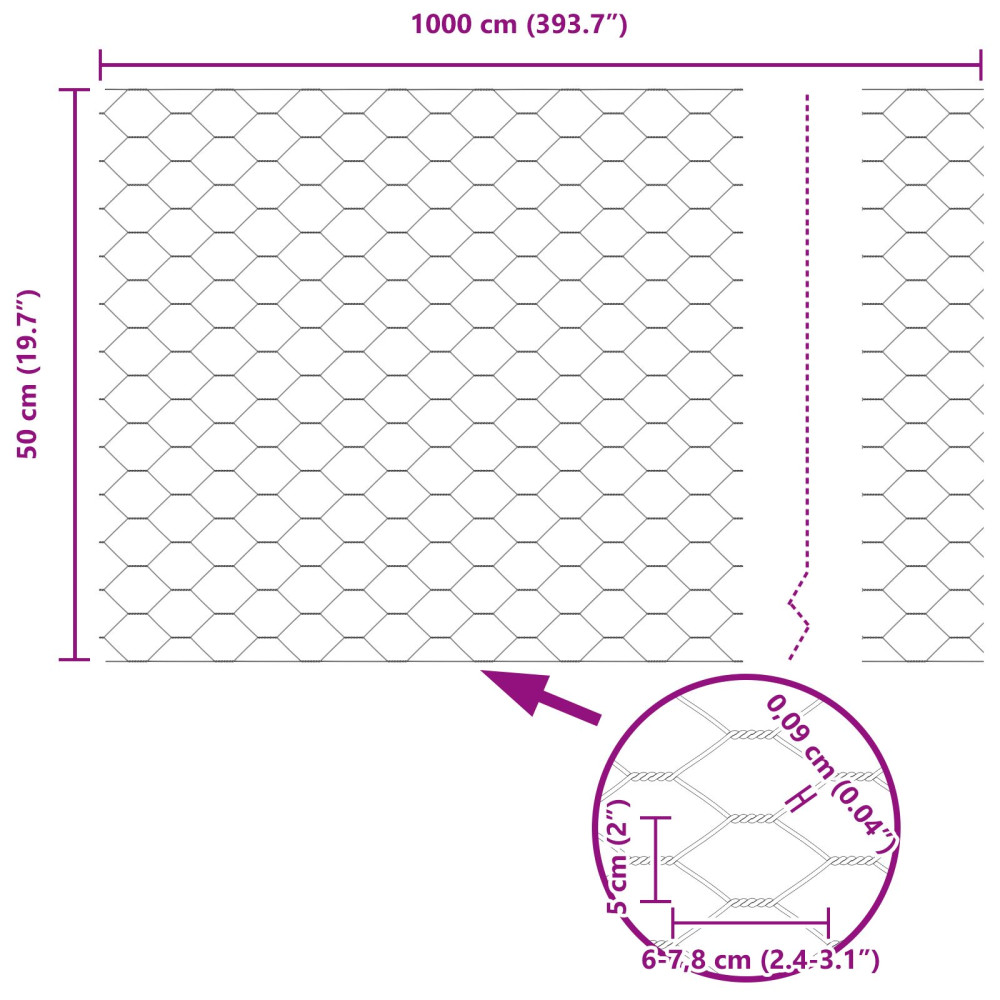 Produktbild för Svetsat trådstängsel 10 x 0,5 m (B x H) PVC-belagda stål Grön