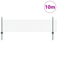 Produktbild för Svetsat trådstängsel 10 x 0,5 m (B x H) PVC-belagda stål Grön