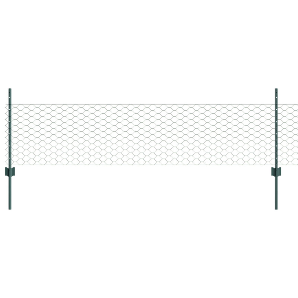 Produktbild för Svetsat trådstängsel 10 x 0,5 m (B x H) PVC-belagda stål Grön
